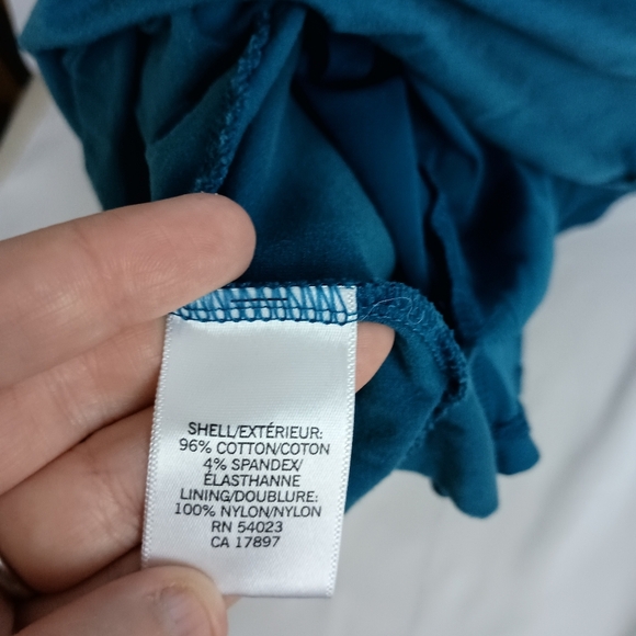 BANANA REPUBLIC Babydoll Milkmaid Office M Green Turquoise‎ Dress Tie Front - Picture 7 of 8